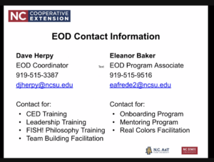Contact Info for Dave Herpy and Eleanor Baker linked above.